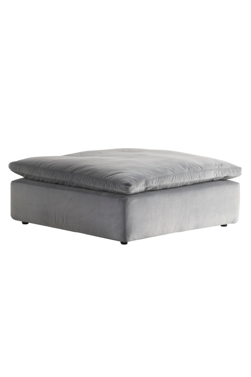 Canapé sectionnel en velours gris L | Andrew Martin Truman | Meubleluxe.fr
