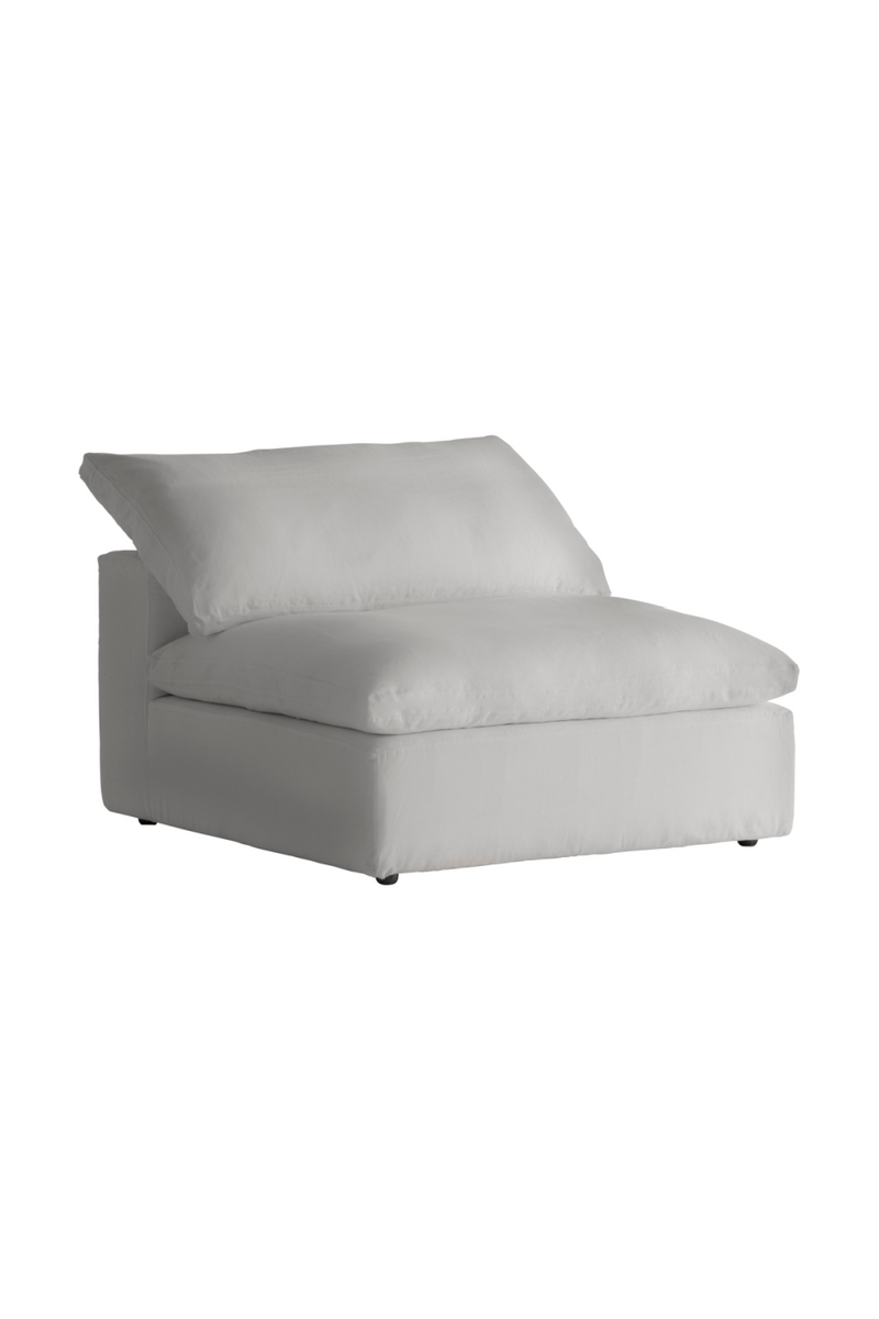 Canapé modulable en lin blanc | Andrew Martin Truman L | Meubleluxe.fr