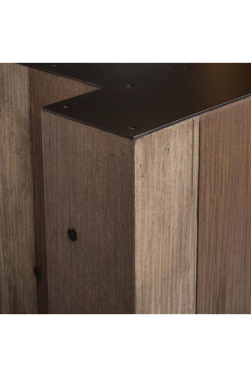 Table d'appoint en bois et bronze | Andrew Martin Wooden I  Meubleluxe.fr