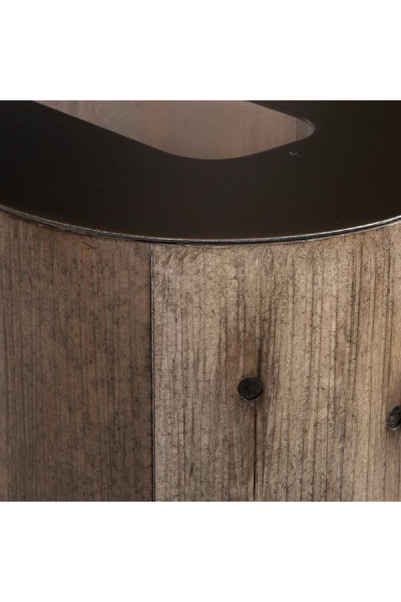 Table d'appoint en bois et en bronze | Andrew Martin Wooden U | Meubleluxe.fr