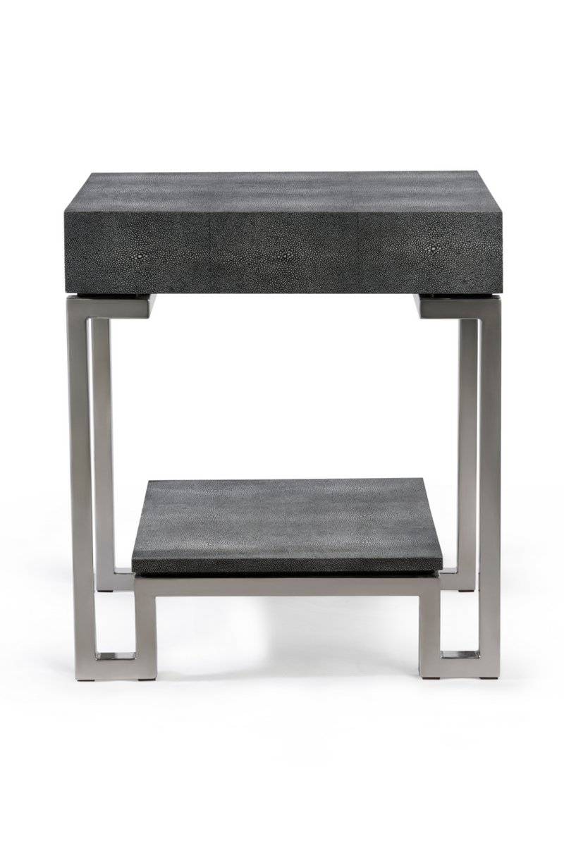 Table d'appoint en galuchat gris | Andrew Martin Flex | Meubleluxe.fr
