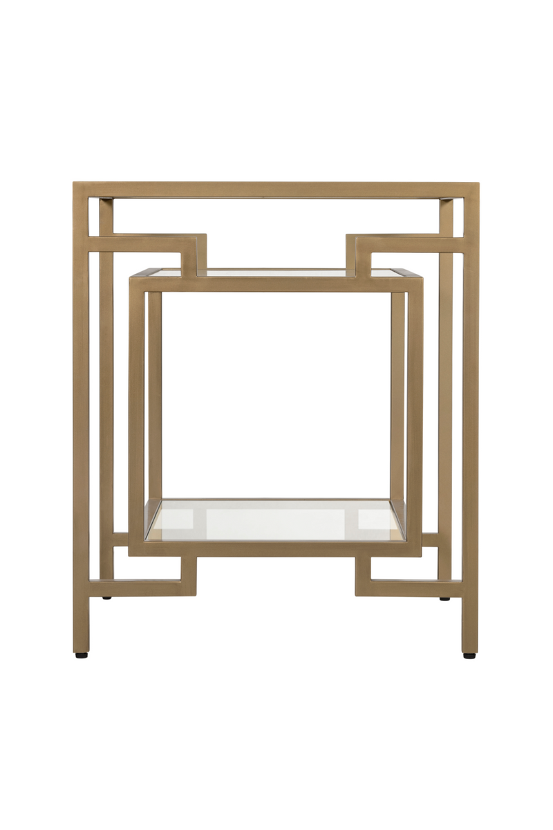 Table d'appoint dorée en en verre | Andrew Martin Architect | Meubleluxe.fr