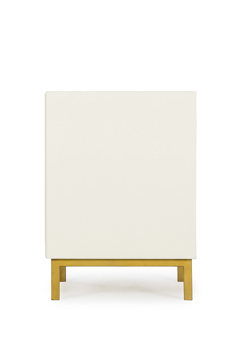 Table de chevet avec tiroirs de couleur crème | Andrew Martin Amanda | Meubleluxe.fr