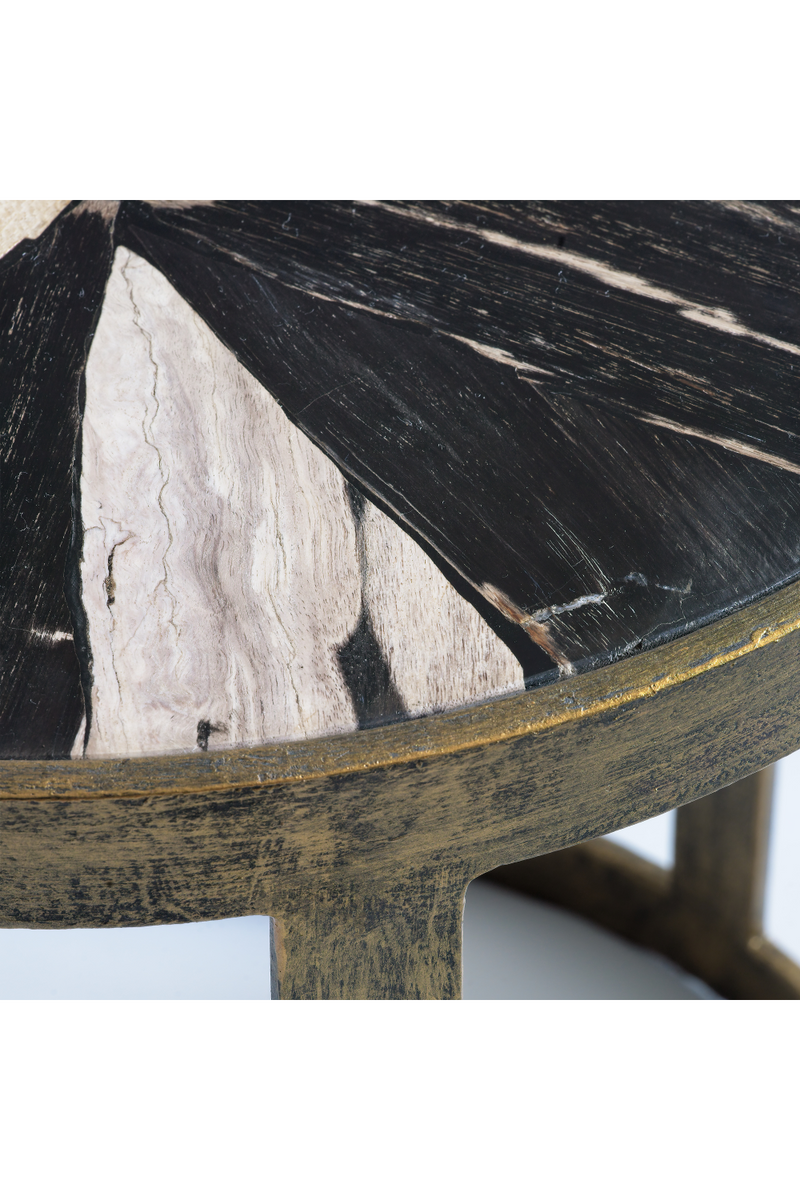 Tables d'appoint gigogne en bois pétrifié (Lot de 2) | Andrew Martin Jenna | Meubleluxe.fr