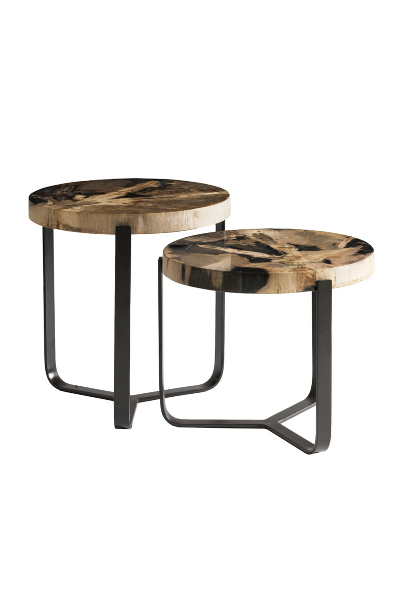 Tables d'appoint gigogne en bois à pieds tripodes (Lot de 2) | Andrew Martin Nova | Meubleluxe.fr