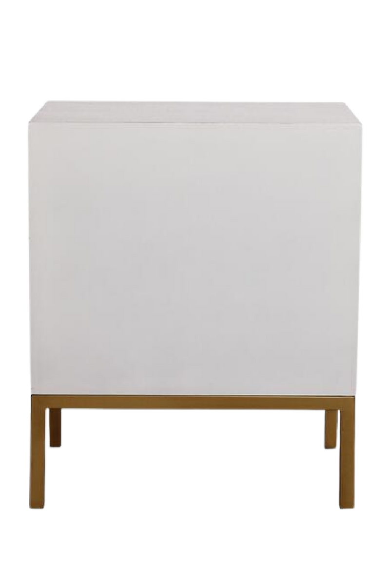 Table de chevet en galuchat blanc | Andrew Martin Jasper White | Meubleluxe.fr