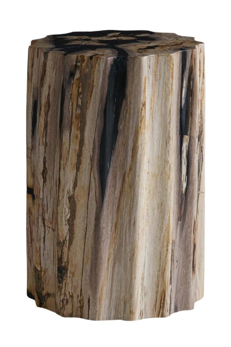 Table d'appoint en bois pétrifié | Andrew Martin Scallop | Meubleluxe.fr