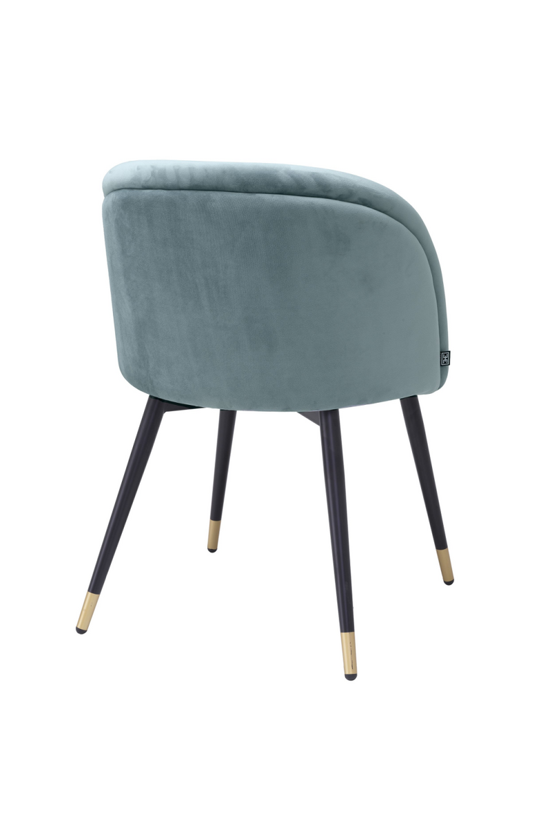 Chaise de salle à manger en velours bleu (Lot de 2) | Eichholtz Chloé | Meubleluxe.fr