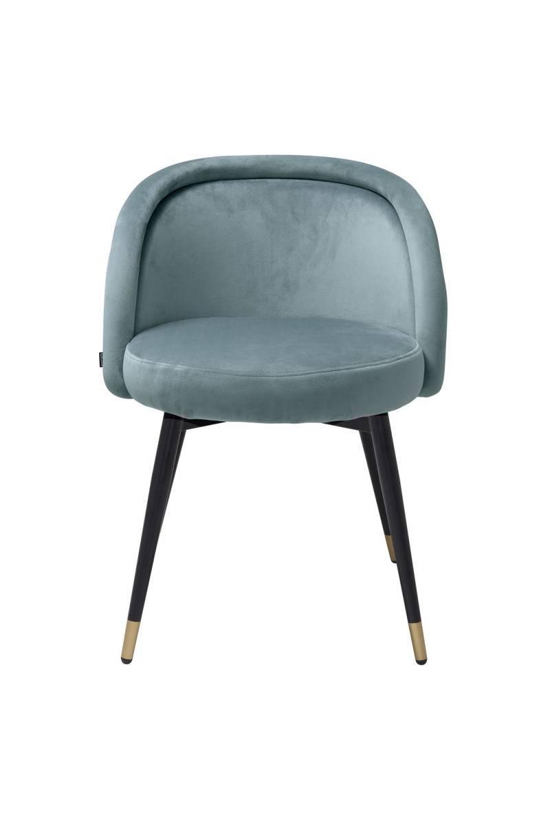 Chaise de salle à manger en velours bleu (Lot de 2) | Eichholtz Chloé | Meubleluxe.fr