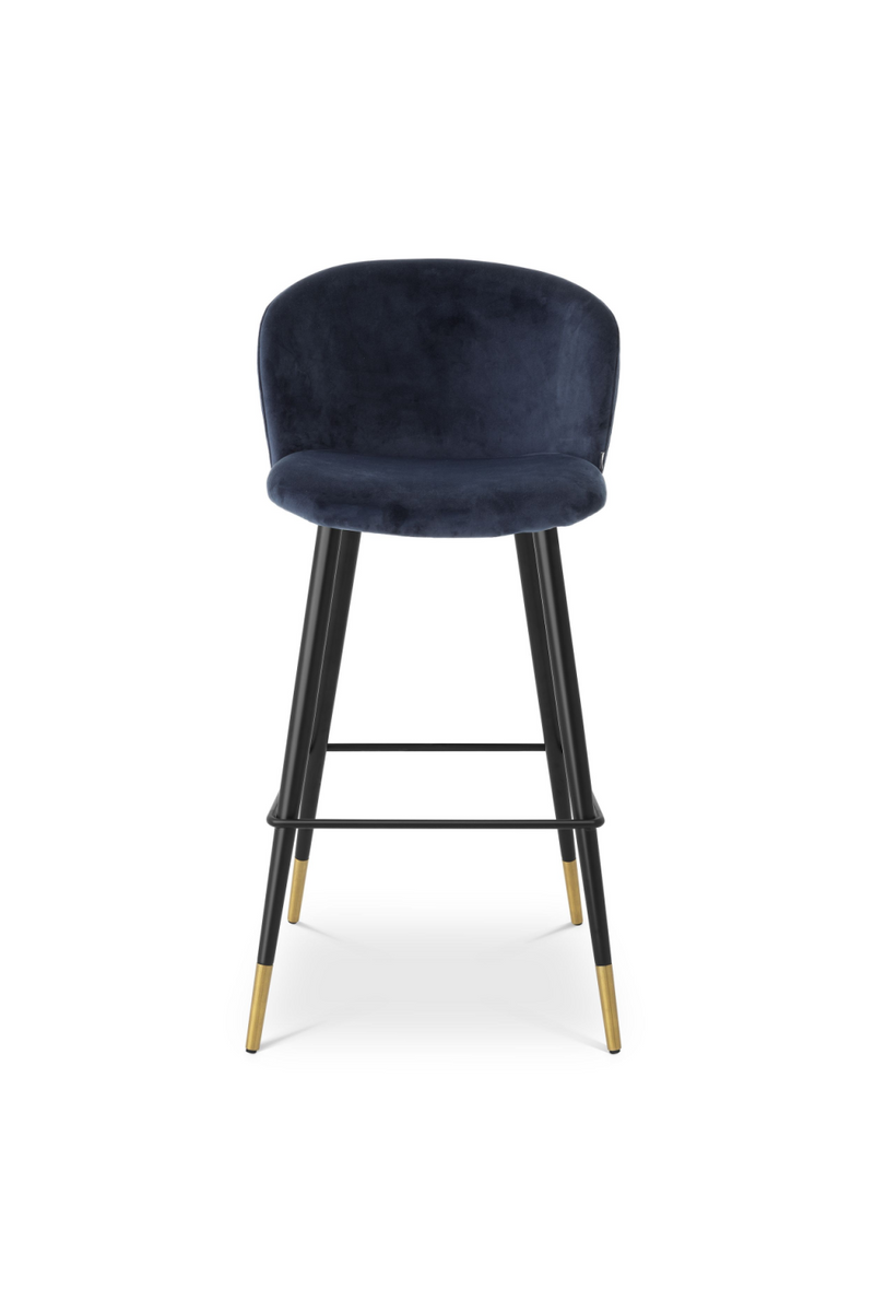 Chaise de bar en velours bleu nuit | Eichholtz Volante | Meubleluxe.fr