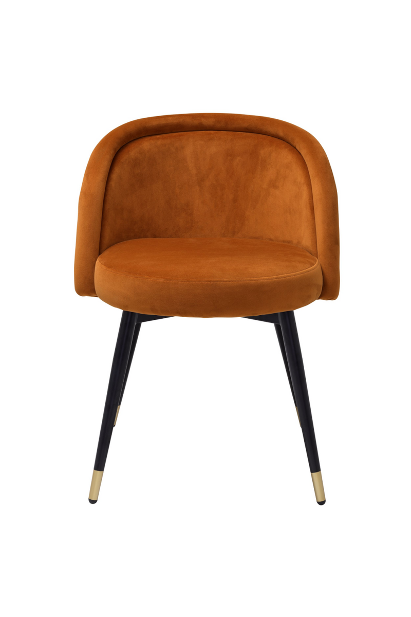 Chaise de salle à manger en velours orange (Lot de 2) | Eichholtz Chloé | Meubleluxe.fr