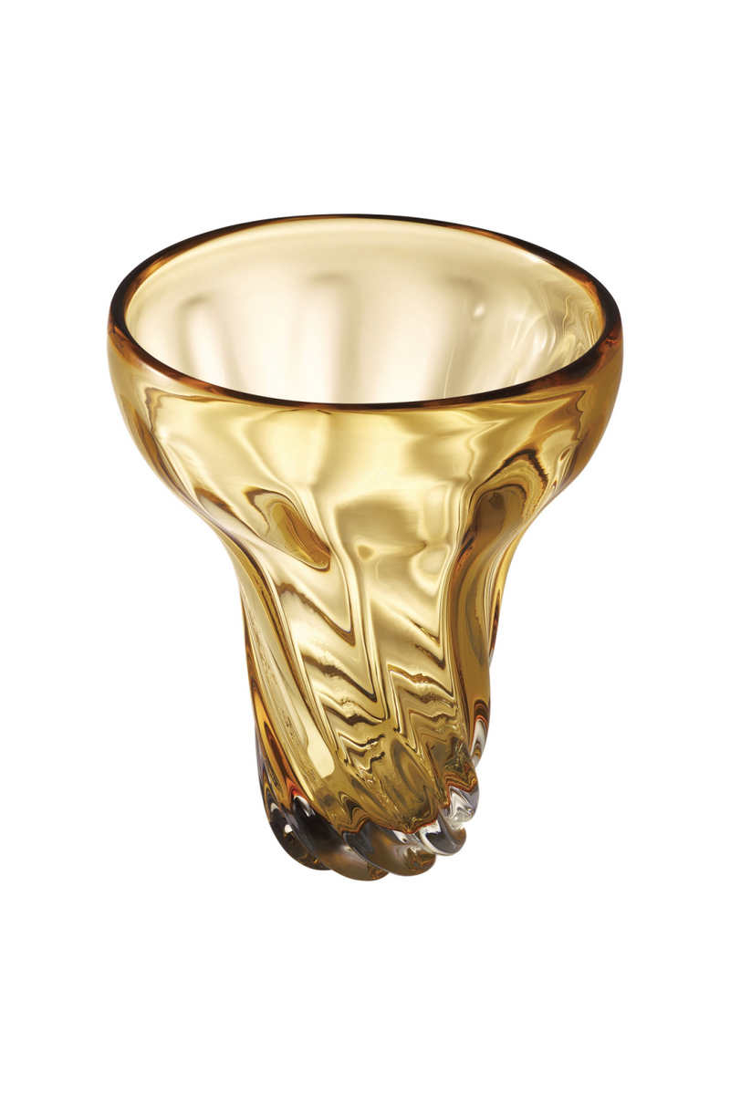 Vase en verre soufflé jaune | Eichholtz Angelia | Meubleluxe.fr