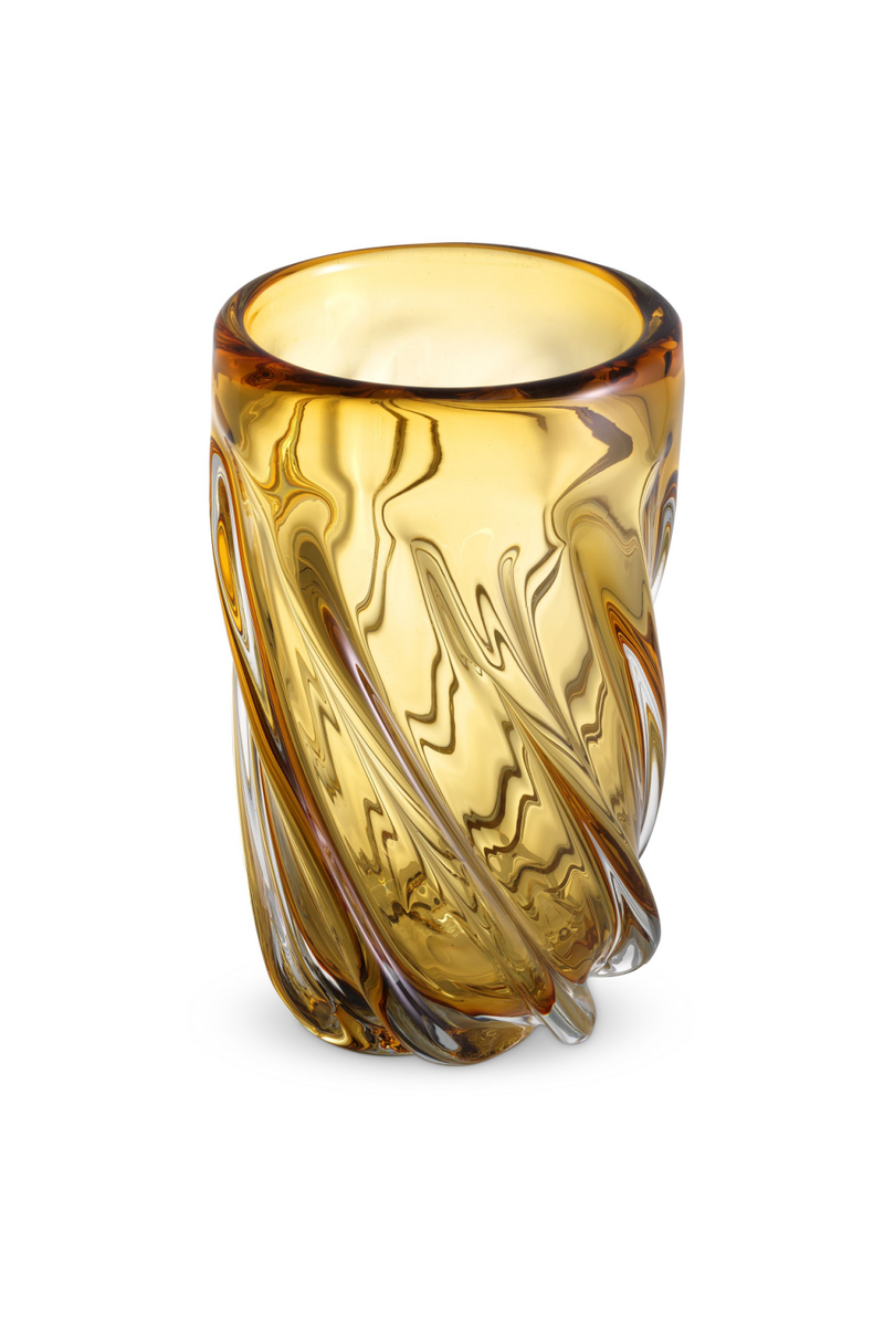 Vase en verre jaune | Eichholtz Angelito L | Meubleluxe.fr
