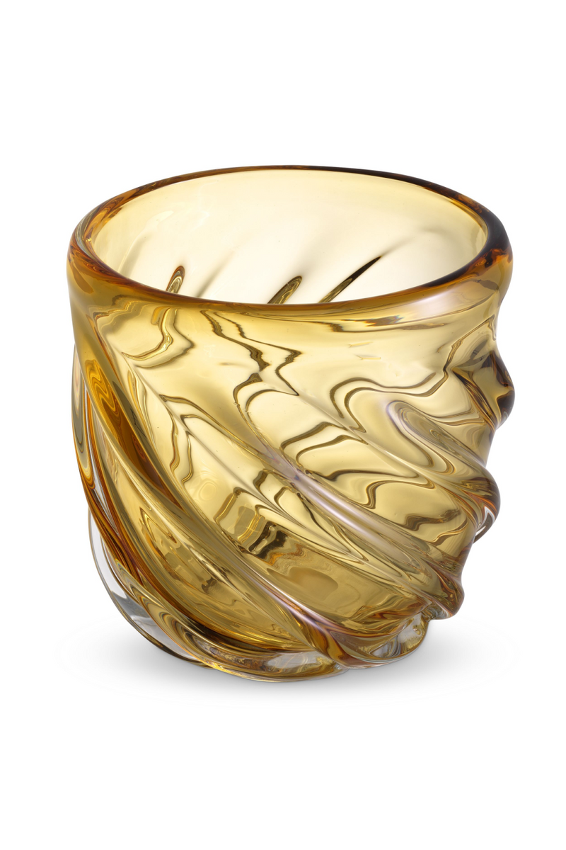 Vase en verre jaune | Eichholtz Angelito S | Meubleluxe.fr