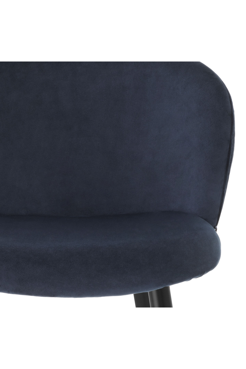 Chaise de comptoir en velours bleu nuit | Eichholtz Volante | Meubleluxe.fr