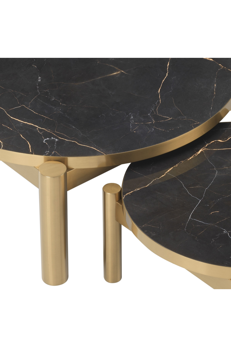 Table basse en marbre (lot de 2) | Eichholtz Quest | Meubleluxe.fr