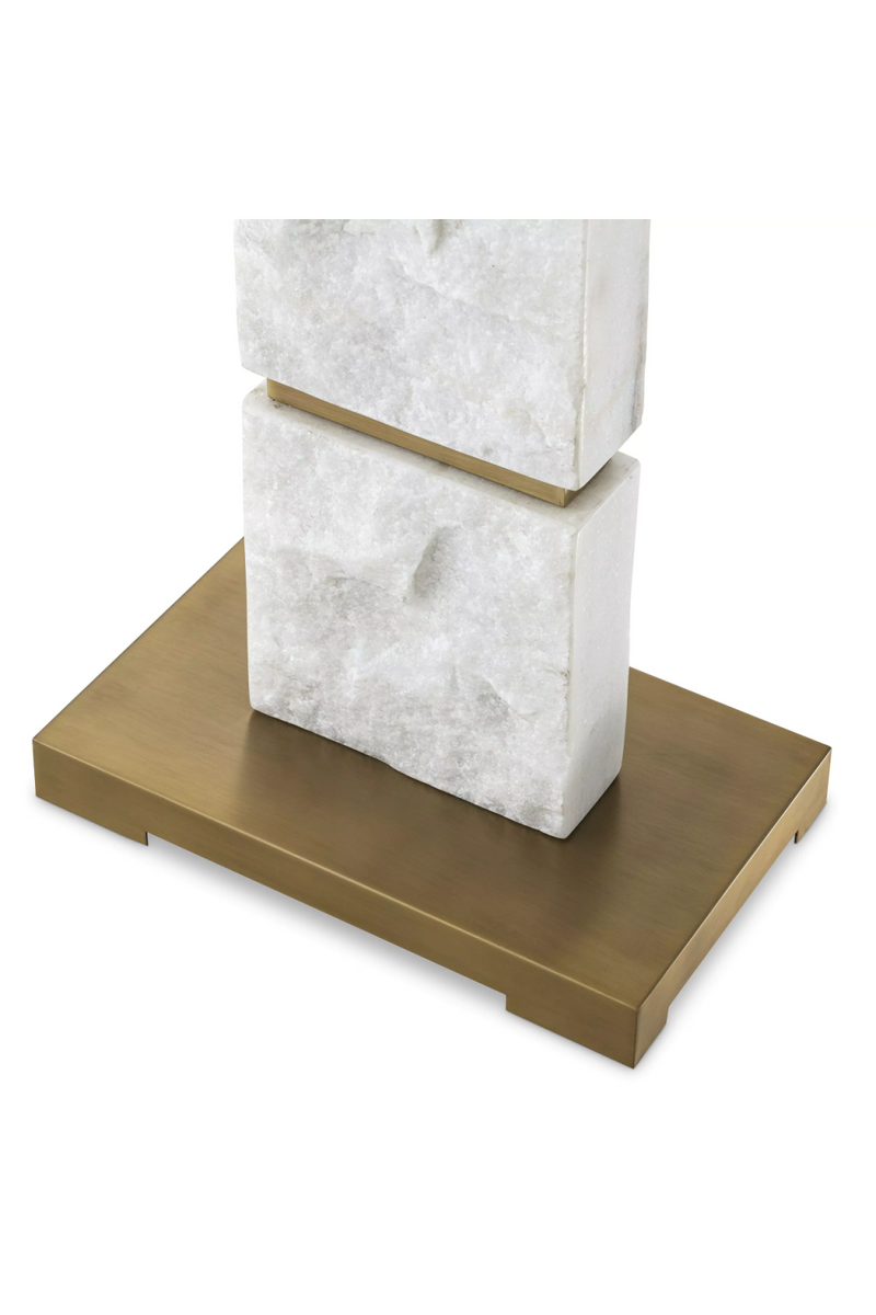 Lampadaire en marbre et laiton | Eichholtz Newton | Meubleluxe.fr