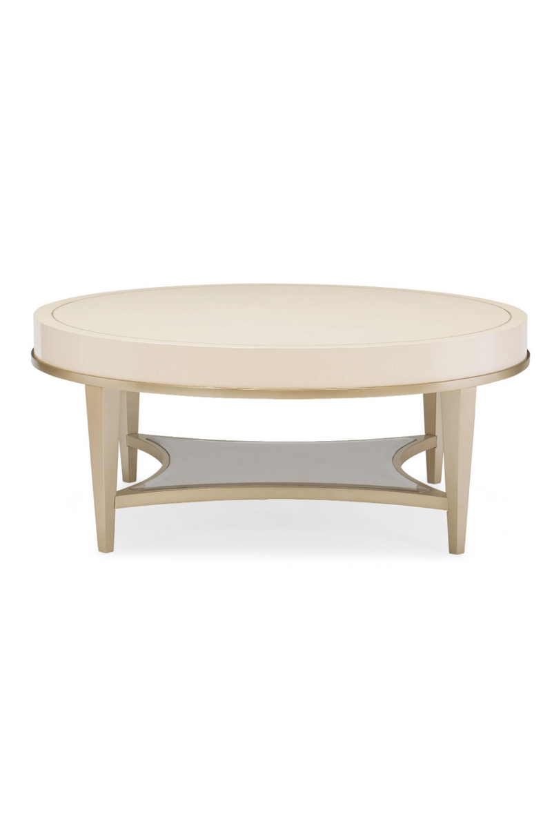 Table basse ronde en bois d'érable clair | Caracole Adela | Meubleluxe.fr