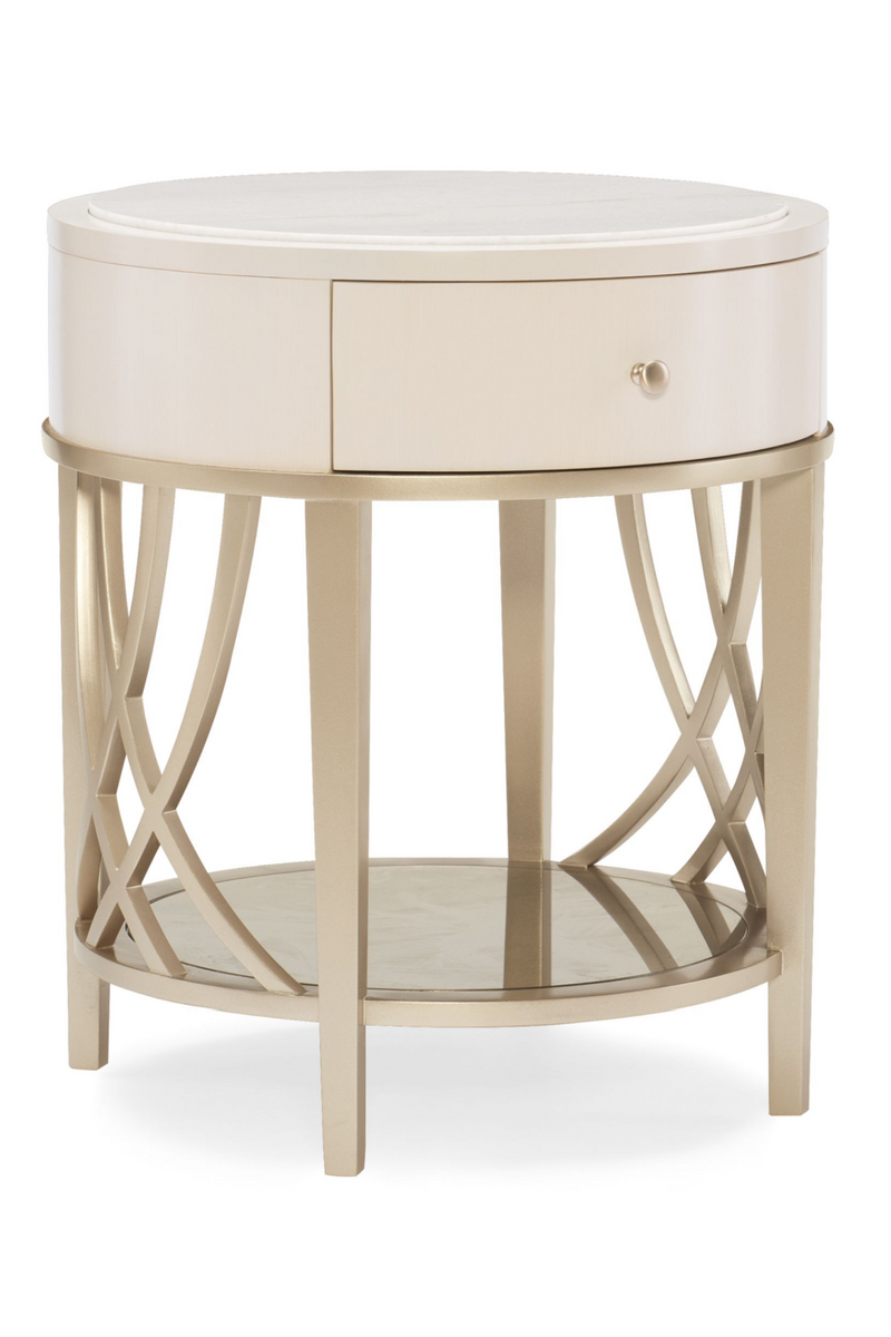 Table d'appoint ronde en bois d'érable clair | Caracole Adela | Meubleluxe.fr
