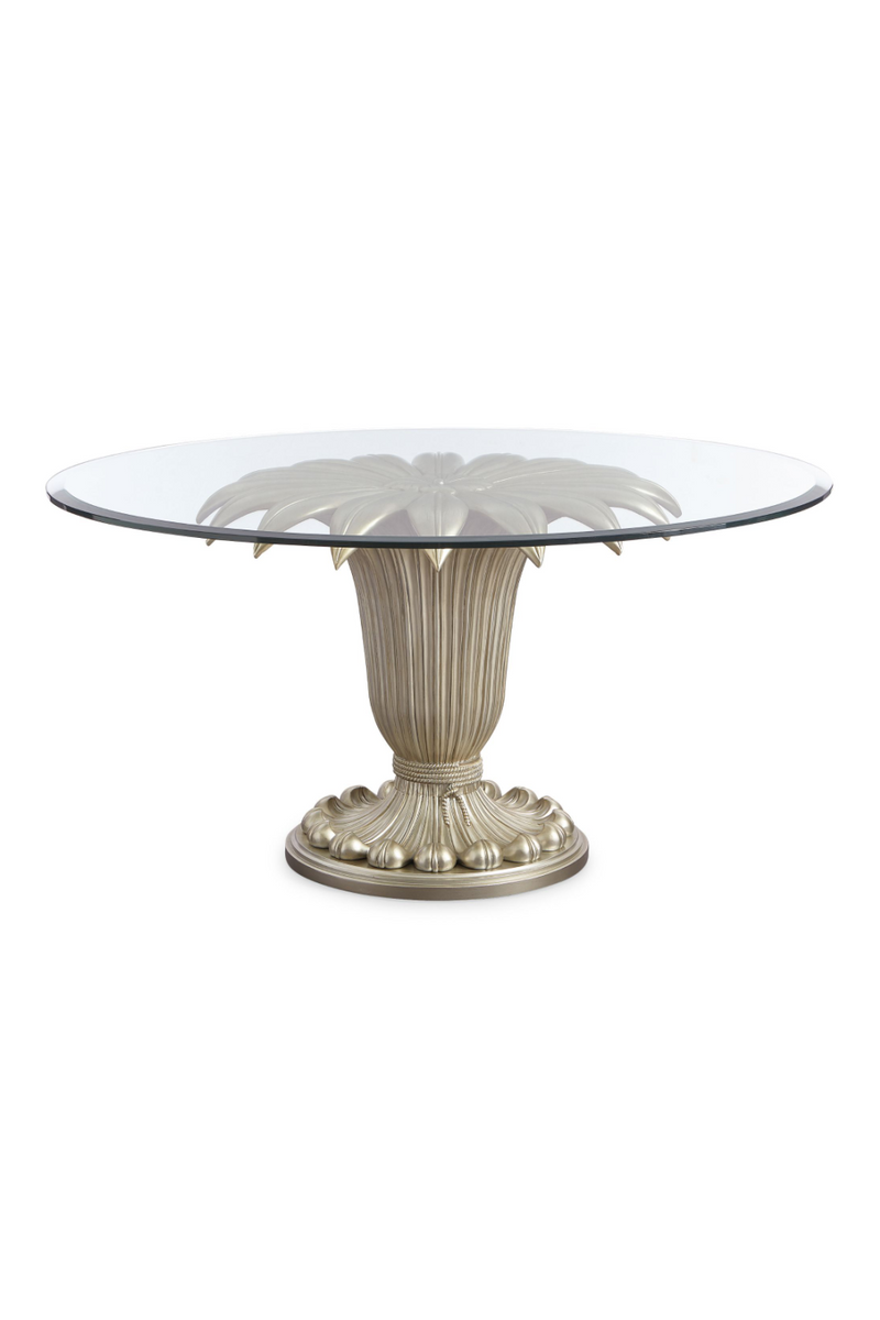 Table de salle à manger ronde en verre | Caracole Fontainebleau L | Meubleluxe .fr