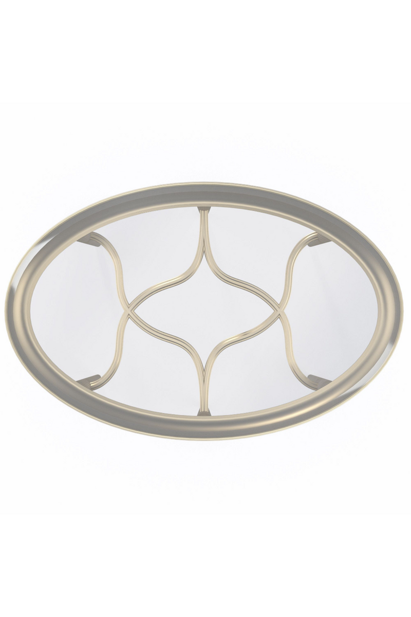 Table d'appoint ovale en verre | Caracole Lillian | Meubleluxe.fr