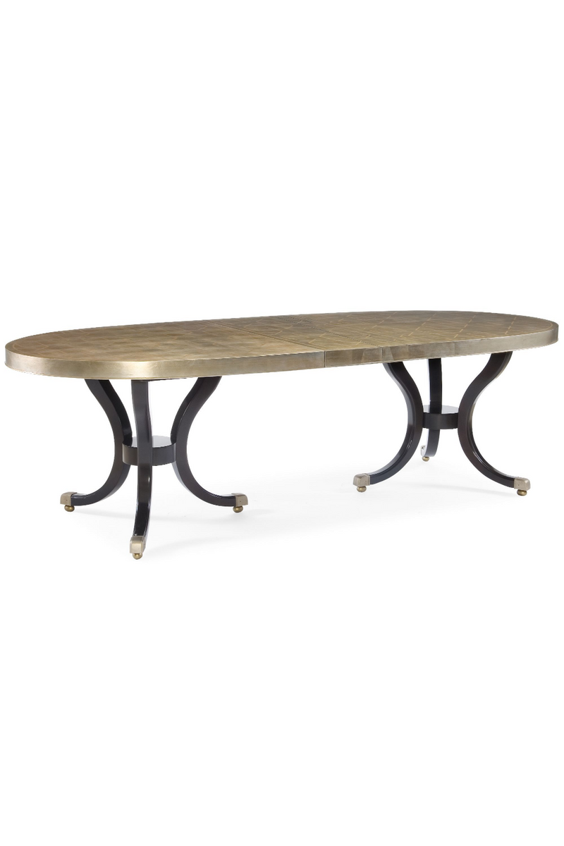 Table de salle à manger extensible en bois d'ébène satiné | Caracole Attention | Meubleluxe.fr