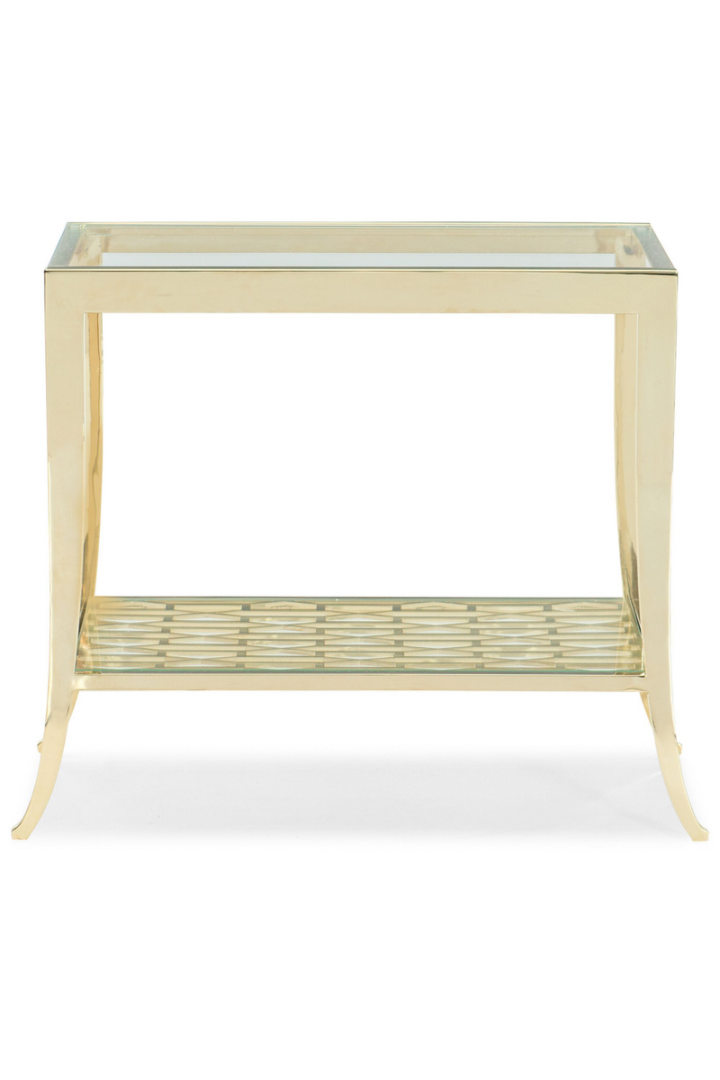 Table d'appoint doré en verre | Caracole Pattern | Meubleluxe.fr