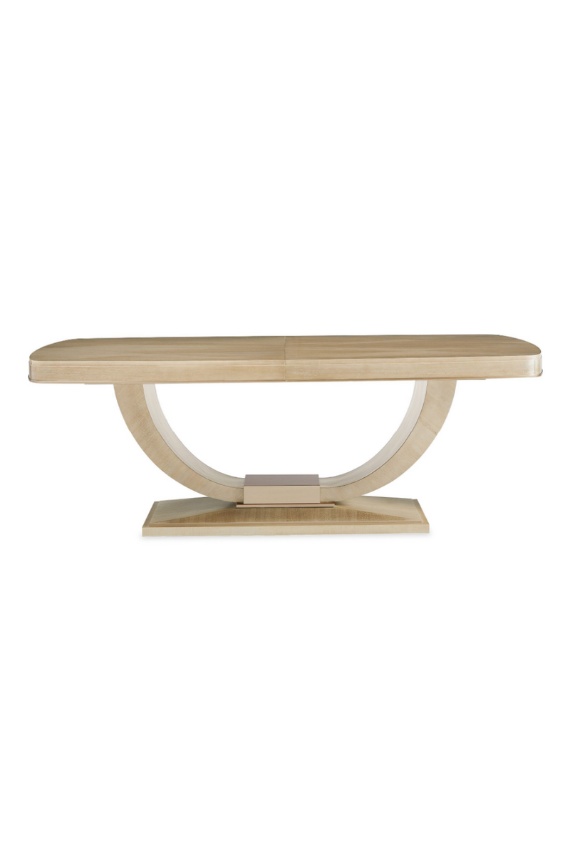Table de salle à manger en bois de Koto blanchi | Caracole Fan | Meubleluxe.fr