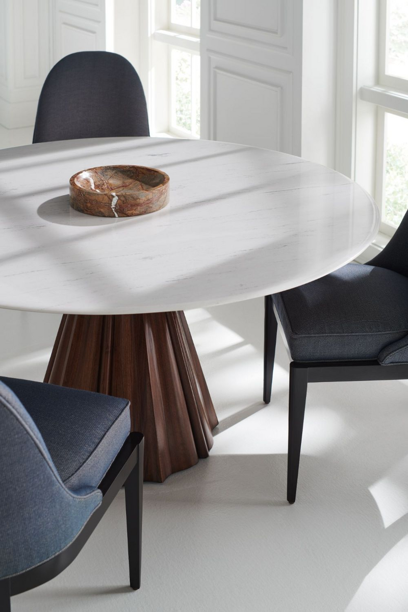 Table de salle à manger ronde en marbre | Caracole Natural | Meubleluxe.fr