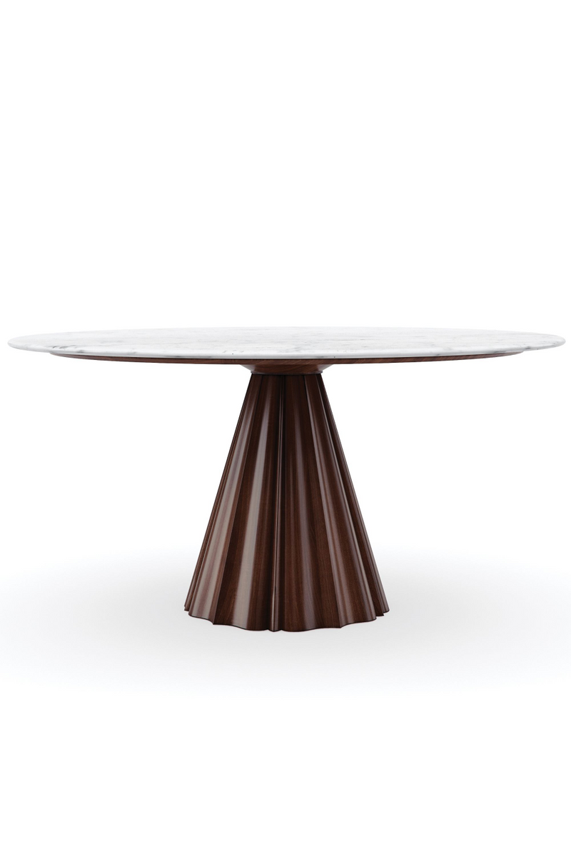 Table de salle à manger ronde en marbre | Caracole Natural | Meubleluxe.fr