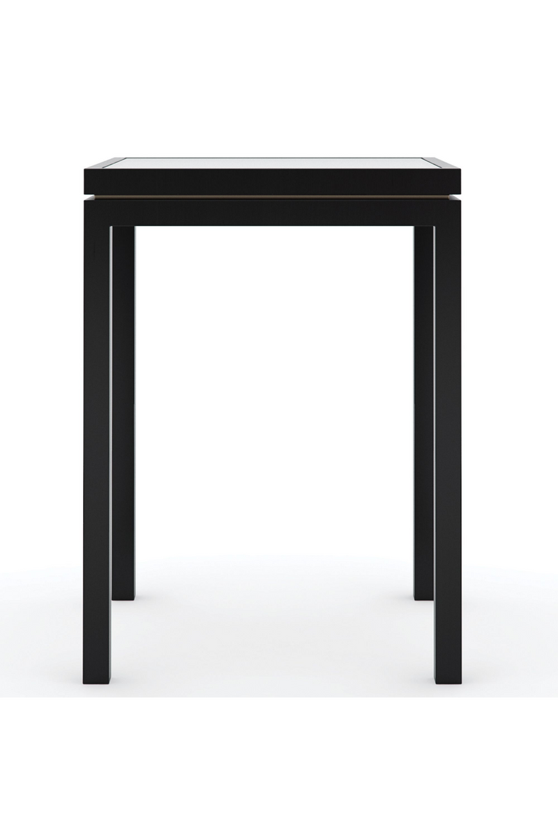 Table d'appoint noire en verre | Caracole Sandbox | Meubleluxe.fr