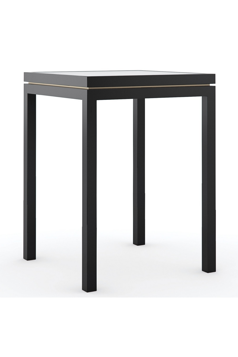 Table d'appoint noire en verre | Caracole Sandbox | Meubleluxe.fr