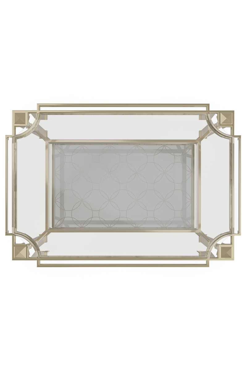 Table d'appoint en verre et métal doré | Caracole Charm | Meubleluxe.fr
