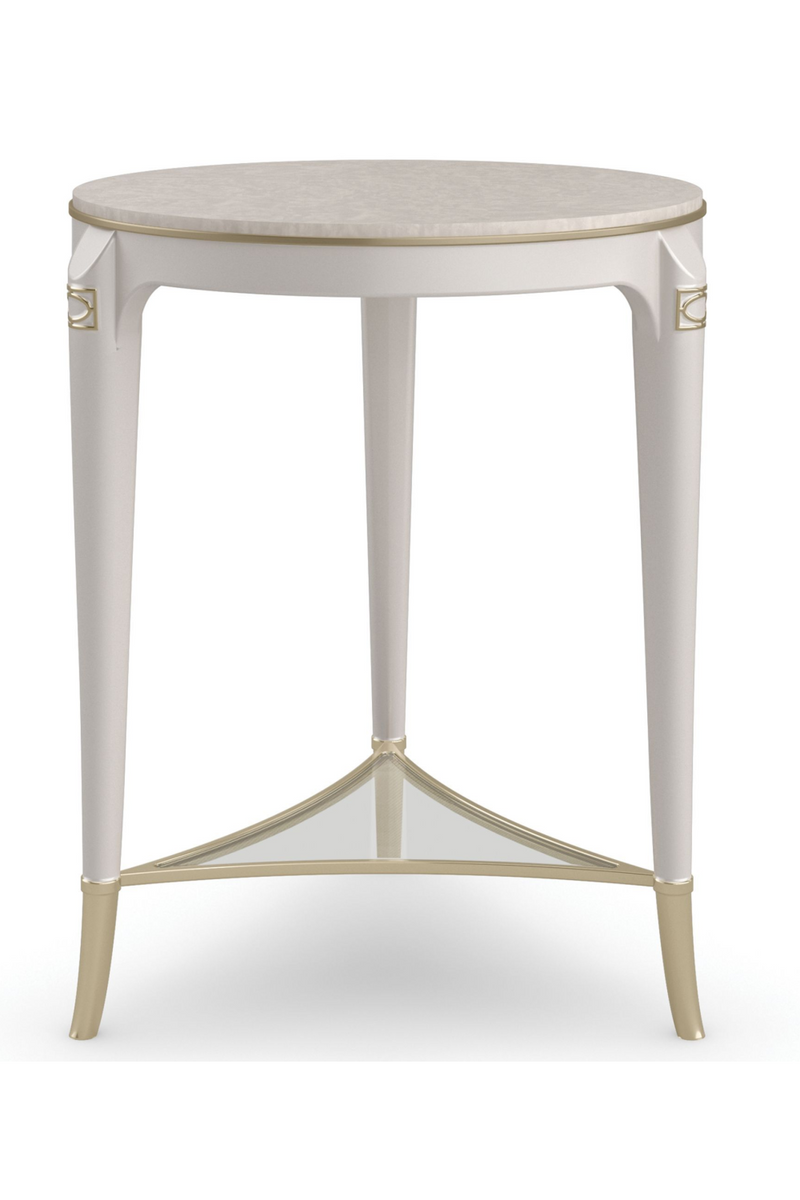 Table d'appoint en bois crème | Caracole Matched Up | Meubleluxe.fr