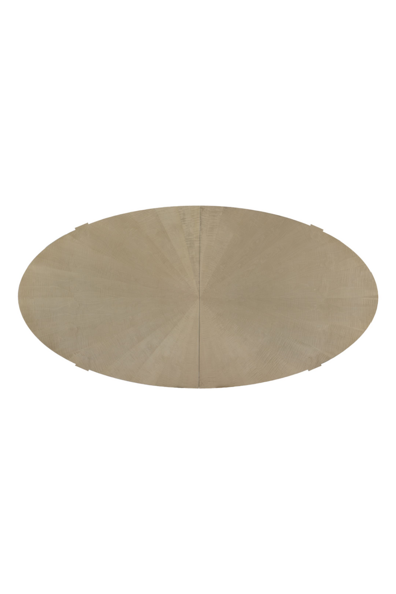 Table de salle à manger ovale en bois d'érable argenté | Caracole House | Meubleluxe.fr