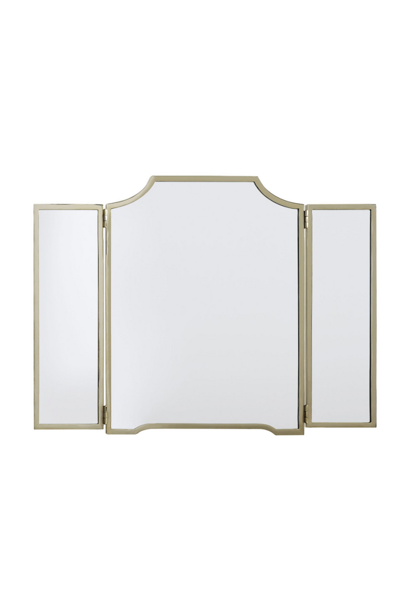 Miroir dépliant en bois doré | Caracole Vision | Meubleluxe.fr