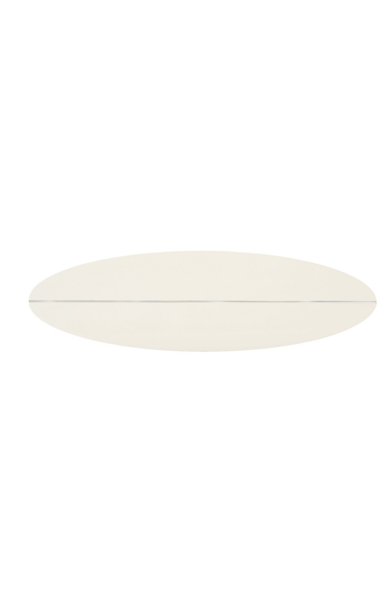 Table basse ovale crème en bois d'érable | Caracole California | Meubleluxe.fr