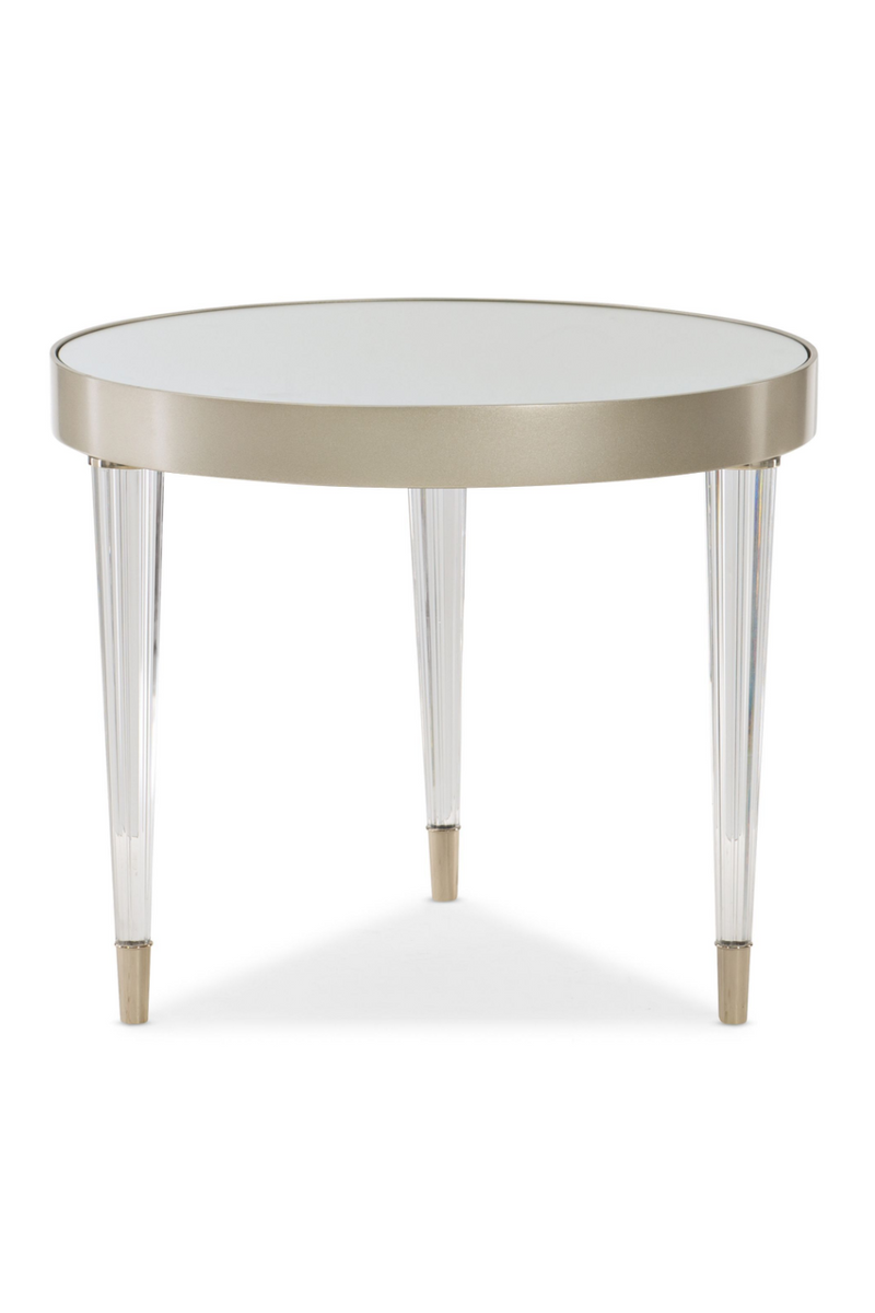 Table d'appoint dorée en laiton et en verre | Caracole Tri S | Meubleluxe.fr