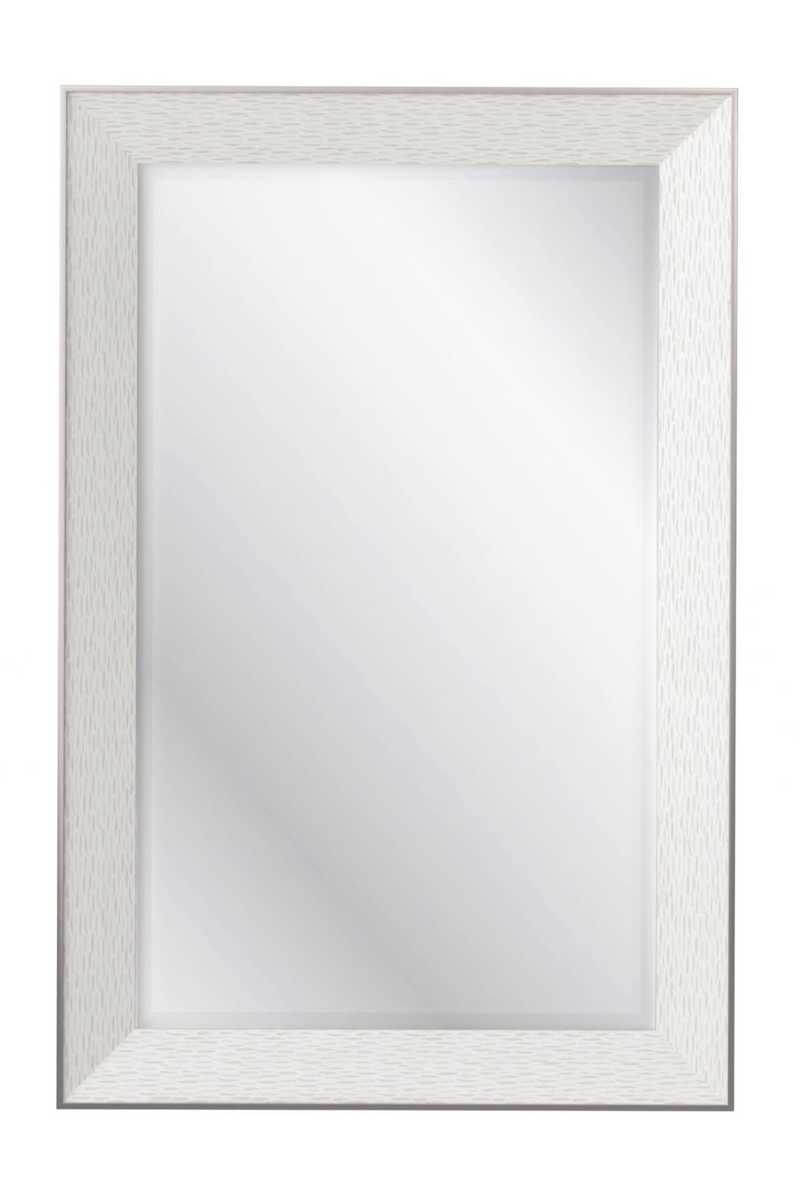 Miroir rectangulaire en nickel satinée | Caracole Chip Off | Meubleluxe.fr