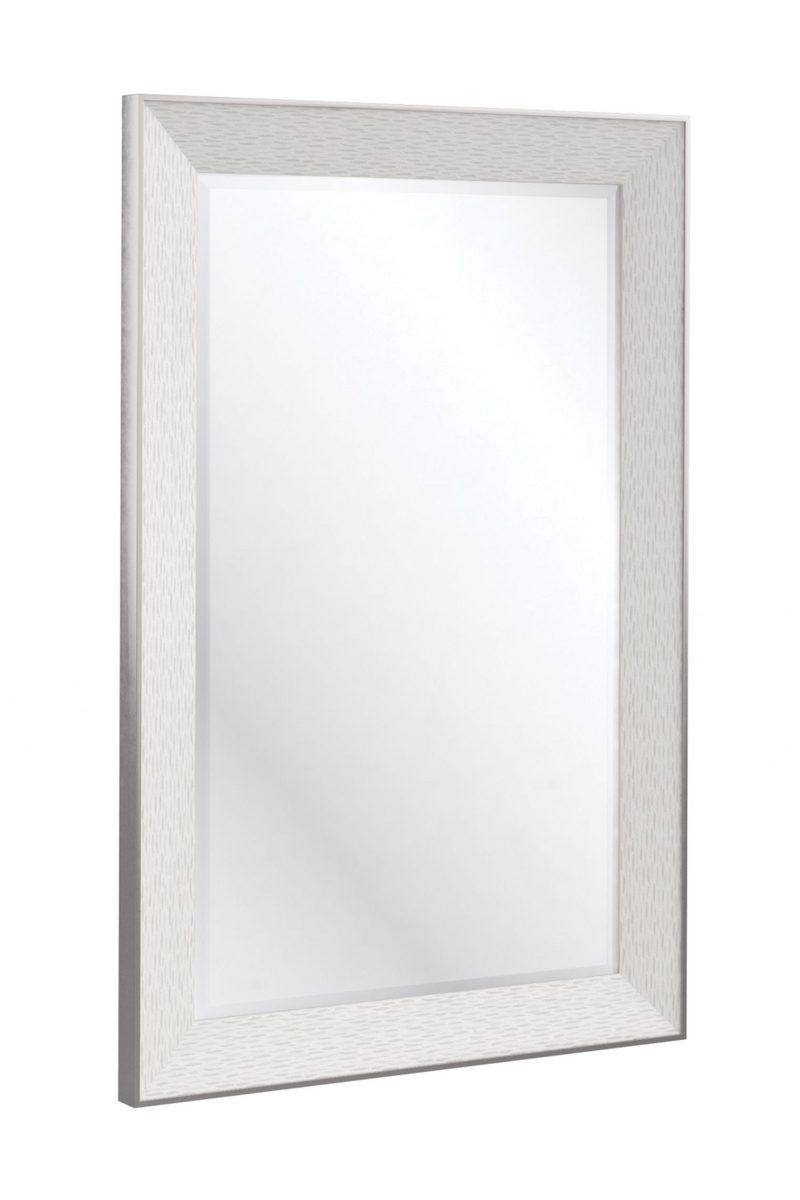 Miroir rectangulaire en nickel satinée | Caracole Chip Off | Meubleluxe.fr