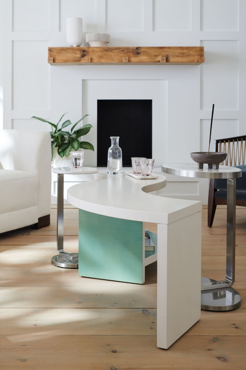 Table basse en bois blanc | Caracole Over Flow | Meubleluxe.fr