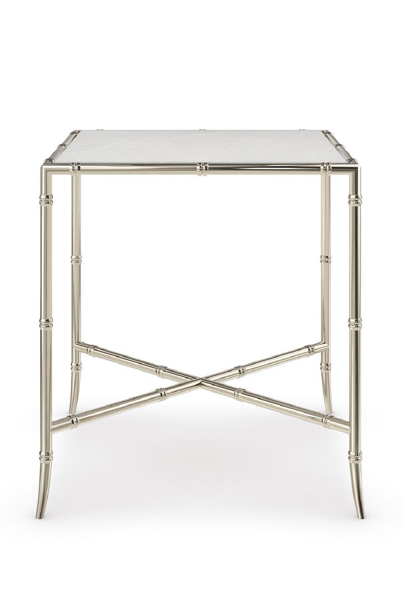Table d'appoint gigogne en bois blanc | Caracole Ceylon S | Meubleluxe.fr