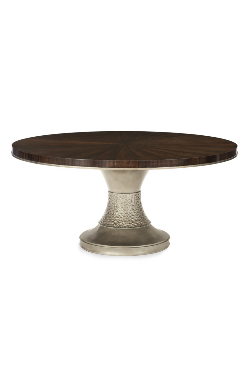Table de salle à manger ronde en bois d'eucalyptus | Caracole Moderne | Meubleluxe.fr
