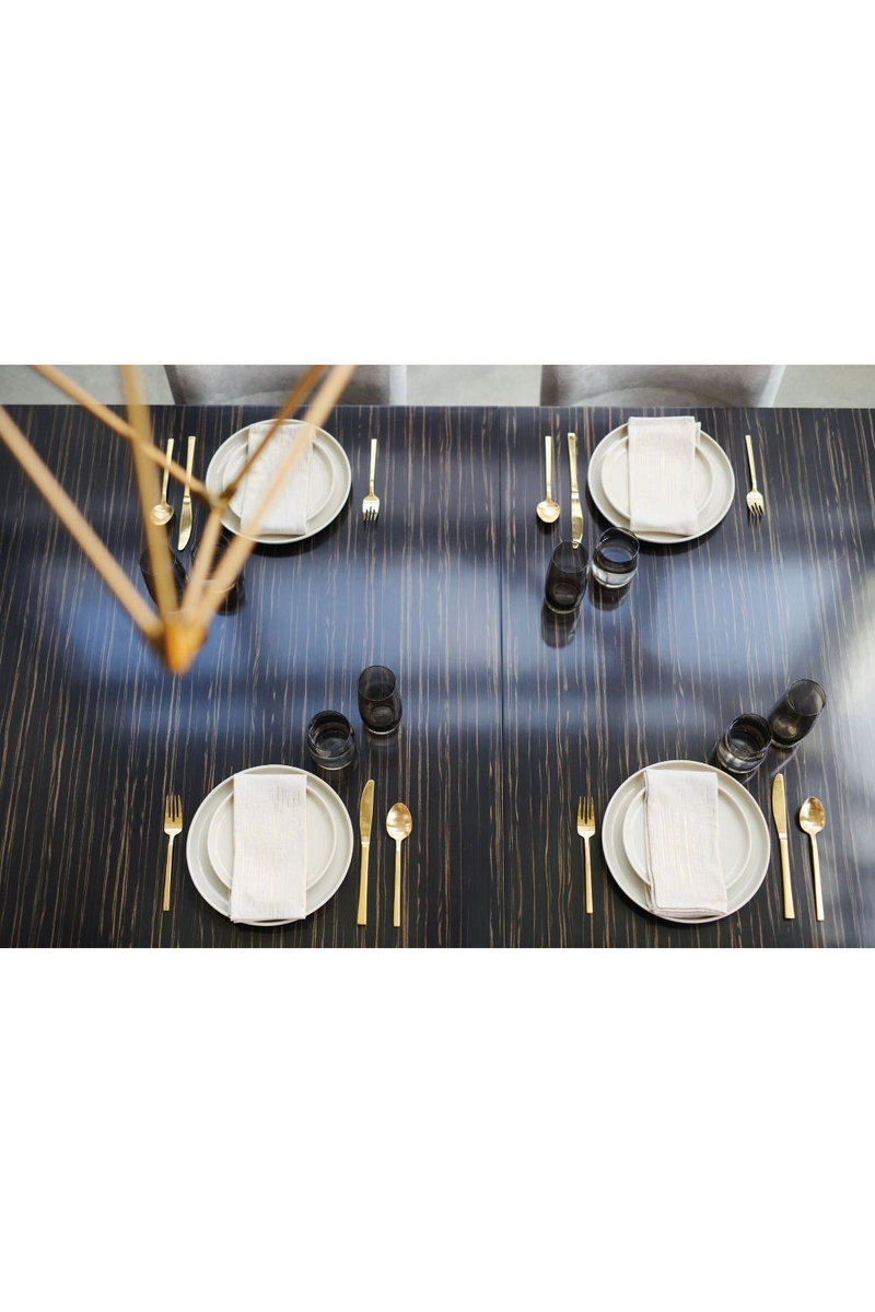 Table de salle à manger extensible en bois d'eucalyptus | Caracole Edge | Meubleluxe.fr