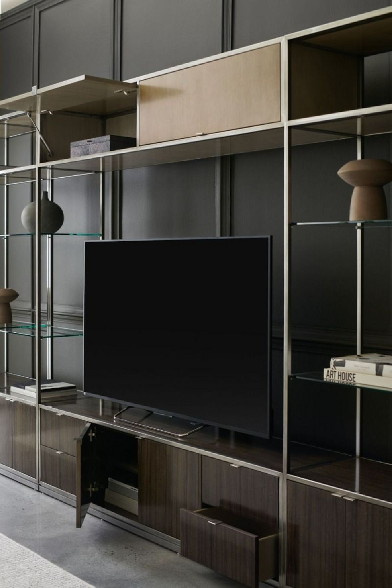 Meuble TV personnalisable en bois (module haut) | Caracole La Moda | Meubleluxe.fr