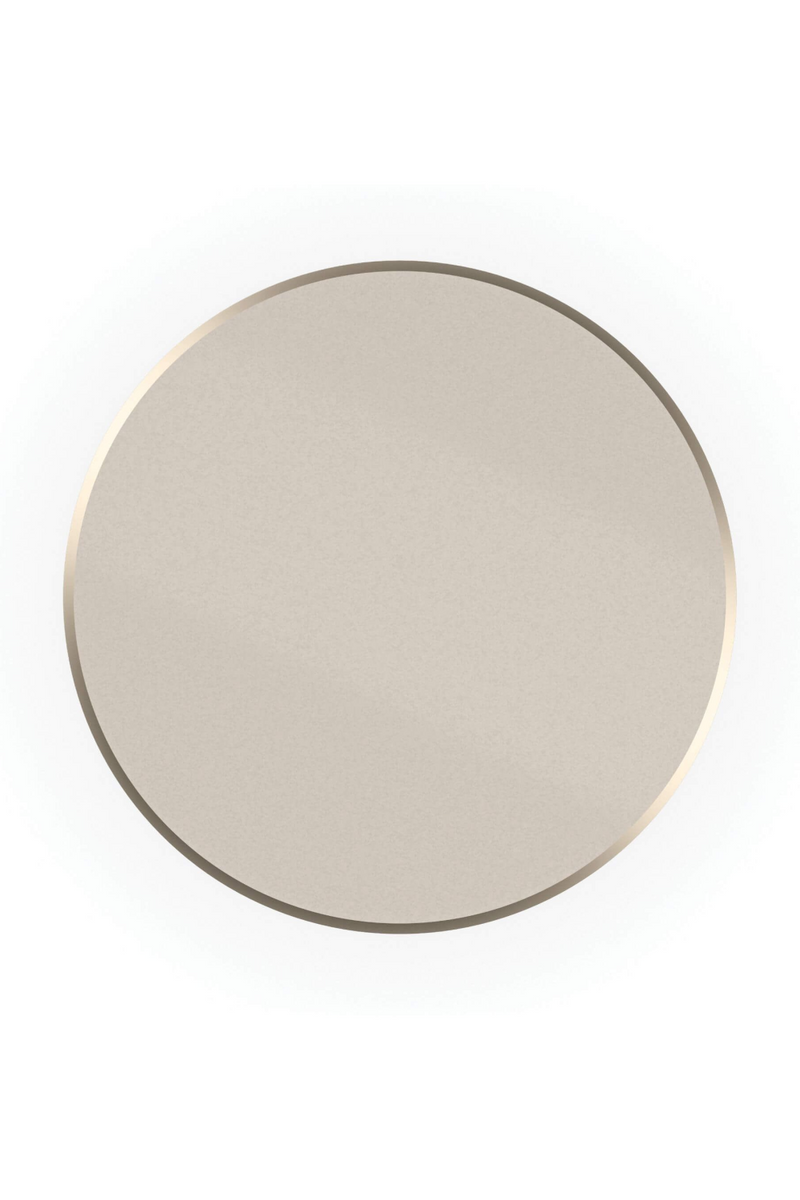 Table basse en métal doré et pierre crème | Caracole Round About S | Meubleluxe.fr