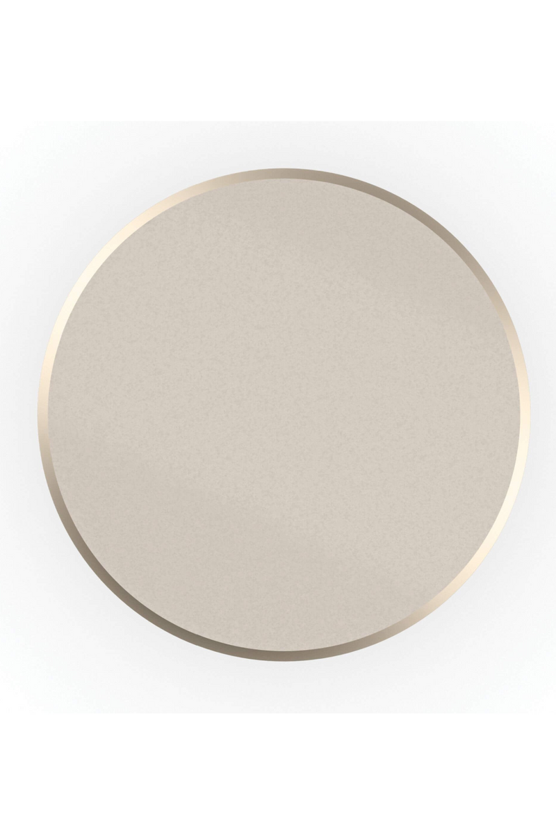 Table basse en métal doré et pierre crème | Caracole Round About M | Meubleluxe.fr