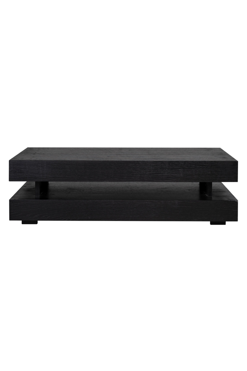Table basse rectangulaire en chêne noir plein pied | Richmond Oakura | Meubleluxe.fr