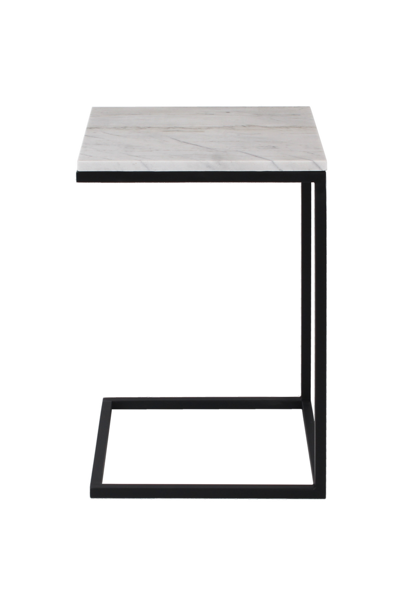 Table d'appoint en marbre blanc | Richmond Lexington | Meubleluxe.fr