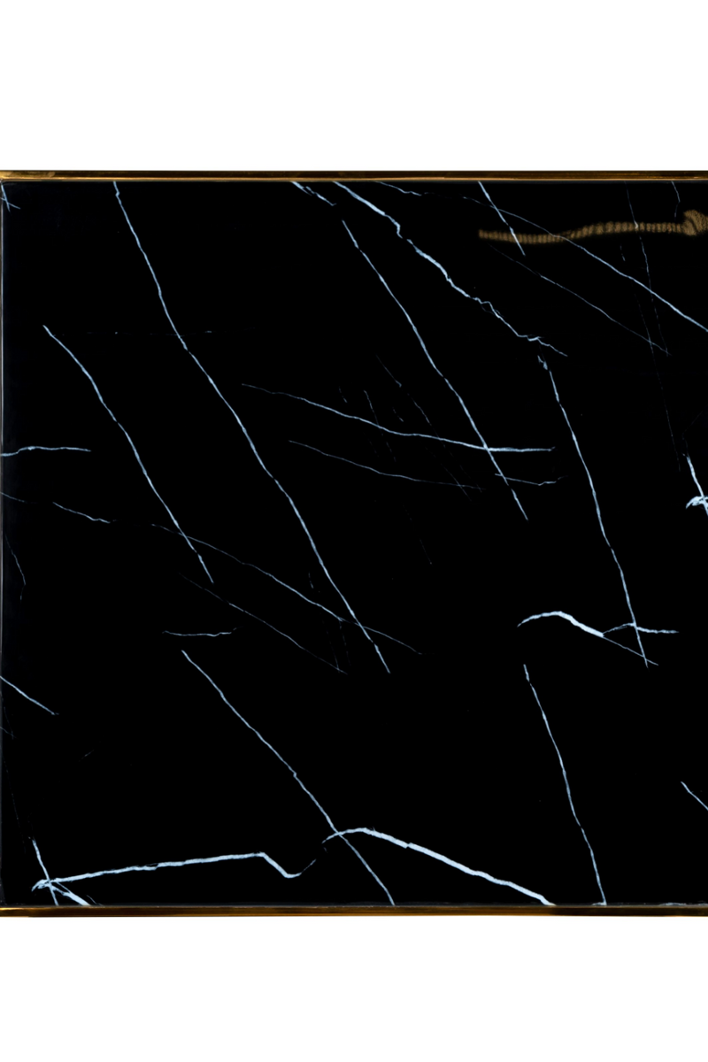 Table bistrot en marbre noir | Richmond Can Roca | Meubleluxe.fr